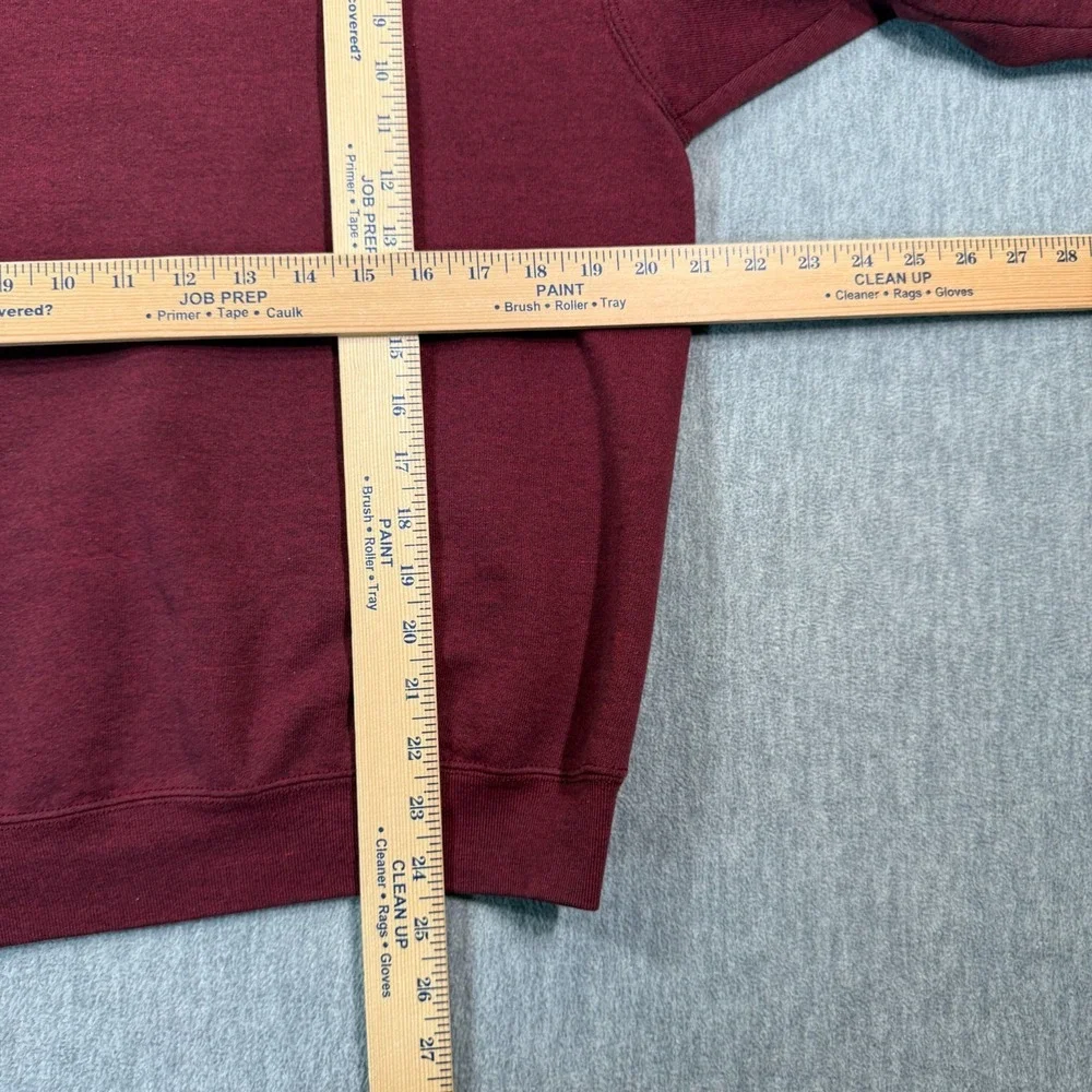 Wilson Sweatshirt Men M Maroon Crewneck Long Sleeve‎ Solid Fleece Solid VTG